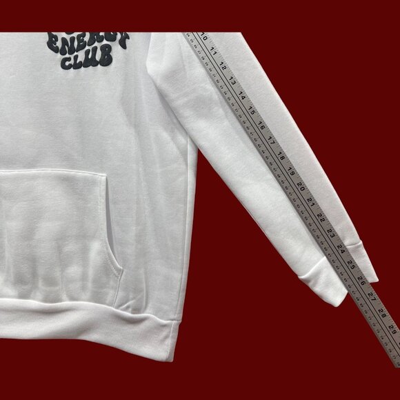 Rue 21 - Men's Long Sleeve Hooded Sweatshirt - White - Small - Picture 6 of 15